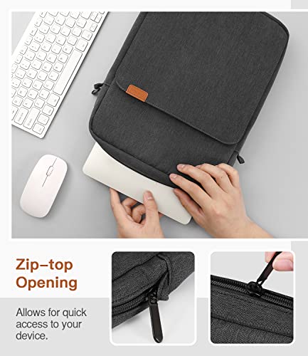 MoKo 15 Inch Laptop Sleeve Bag Carrying Case with Shoulder Strap Handle | Fits Mac Air 15-inch M5, Mac Pro 14-inch M5/M5 Pro/M5 Max and Galaxy Tab S9 Utra 14.6-inch, Black & Gray - color: Black & Gray, size: 15 inch