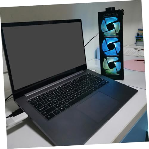 BESPORTBLE RGB Laptop Cooling Pad Adjustable Fan Gaming Notebook Stand Heat Dissipation Holder for Desk and Bed Use
