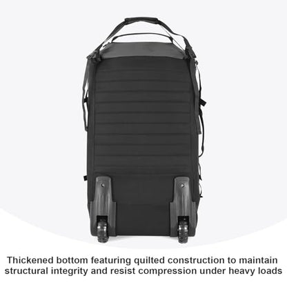Rolling Duffle Bag with Wheels,86L 30”Carry on Luggage with Wheels,Folding Travel Bag,Duffle Backpack with Separate Shoe Compartment (Grey) - color: Grey