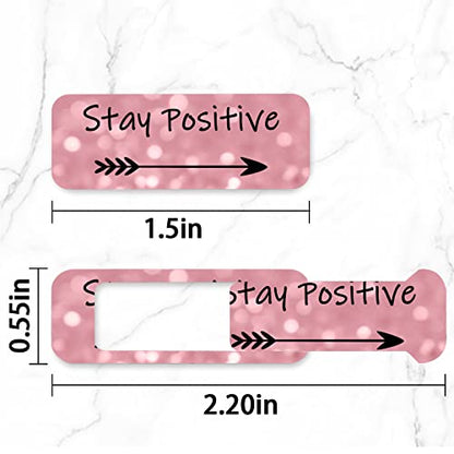 Webcam Cover, 3 Pieces, Laptop Camera Cover, Privacy Shielding Capacity is Twice as Big as The Traditional, Suitable for Computer Mobile Phones, laptops, Tablets and so on (Stay Positive) - color: Stay positive