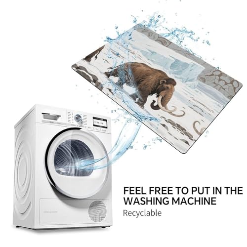 Desk Pad Mat Mammoth Print Non-Slip Desk Mats Desk Protector for Office Home Lap Desk Laptop and Desktop Gift for The Holidays