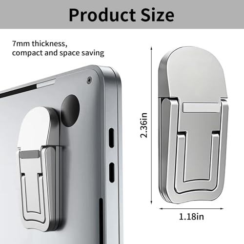 Portable Laptop Stand,Mini Laptop Stand, Foldable & Lightweight Ergonomic Riser with Ventilated Cooling,Fits Keyboards &10-17.3 Inch Laptops,Silver