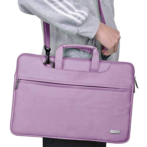 Hseok Laptop Shoulder Bag 15 15.6 16 Inch Briefcase,Compatible MacBook Pro/Neo 16",MacBook Air/Pro 15,XPS 15/16 and most 15.6-16 and Most 15-16 Notebooks,Spill-Resistant Handbag,Purple - color: Purple, size: 15-16 inch