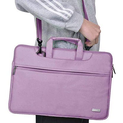 Hseok Laptop Shoulder Bag 15 15.6 16 Inch Briefcase,Compatible MacBook Pro/Neo 16",MacBook Air/Pro 15,XPS 15/16 and most 15.6-16 and Most 15-16 Notebooks,Spill-Resistant Handbag,Purple - color: Purple, size: 15-16 inch