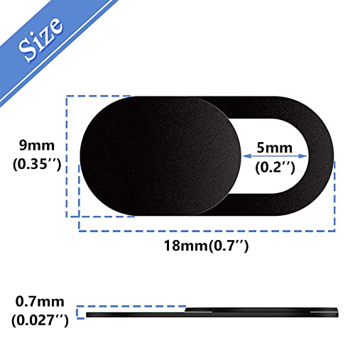 50 Pieces Webcam Cover Slider, 0.027-Inch Ultra Thin Web Camera Protective Privacy Covering Slide Stickers for Computer, Laptop, MacBook Pro/Air, iPhone, Tablet, PC, iPad, iMac