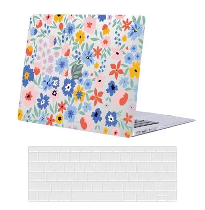 Hard Case Compatible with Old Version MacBook Pro 13 inch Case 2012 2011 2010 2009 2008 Release A1278 with CD-ROM, Laptop Plastic Hard Case Shell & Keyboard Cover, Flowers - color: 1634 Flowers, size: A1278(Pro 13" w/CD-ROM 2008-2012)