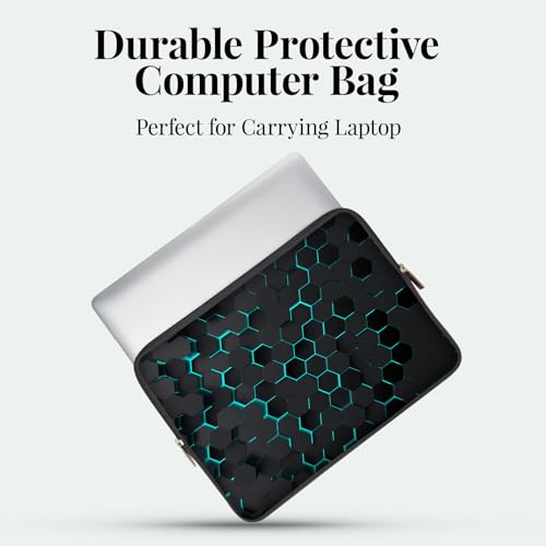 Laptop 13 inch Sleeve Case for MacBook Air 13-13.6 inch, Laptop Bag Cover for MacBook Pro 13" 14 inch, Shockproof Briefcase Travel Carrying Sleeve for 14" Chromebook HP Dell I Black Honeycomb - color: Black Honeycomb