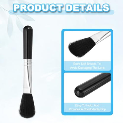 Camera Dusting Brush, Multifunction Cleaning Brush Keyboard Lens Pen Screen Lens Cleaner for Vinyl Records, LP Scan, SLR & Computer Screens,10 Pcs Black