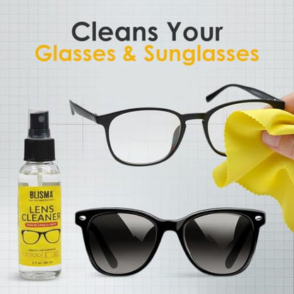 Crystal Clear Eyeglass Lens Cleaner Spray Kit | 2 × 4.1 Fl Oz + 1 × 2 Fl Oz + 3 Microfiber Cloths | See Crystal Clear | Glasses, Sunglasses & Optical Lenses | Pack of 6