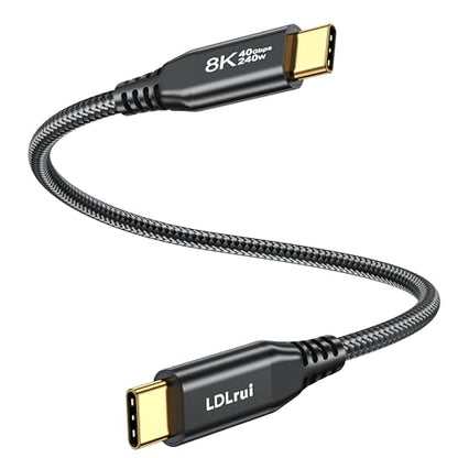 1.5FT Short 40Gbps USB C Data Transfer Cable, [High-Speed, Secure, Stable] USB 4 Cable, 8K USB C Video Cord, 240W PD Fast Charging for MacBook Pro, Lenovo, HP, Dell, SanDisk, Samsung T9 SSD - size: 1.5FT