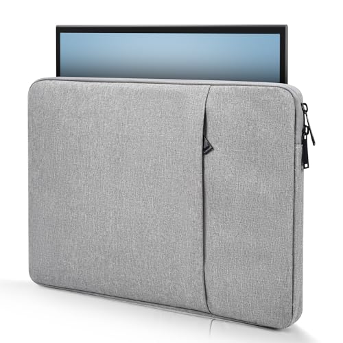 15.6 Inch Portable Monitor Case Sleeve Compatible with Anyuse YxK Forhelp Newsoul KYY/ASUS Zenscreen 15.6" Portable Monitors Computer Bag,Size-15"x10.8" Light Grey - color: Light Grey, size: 15.6 Inch