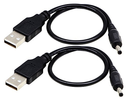 USB 2.0 A Male to DC 3.5x1.35mm Male Adapter Cable 5 Volt DC Barrel Power Jack Charging Cable for Tablet, Electronic Dog, Access Control Attendance (28CM/11inch, DC 3.5x1.35mm)(2packs) - color: 28CM DC 3.5x1.35mm