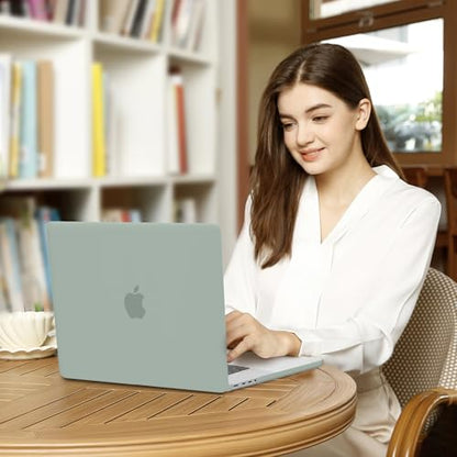 MOSISO Compatible with MacBook Pro 16 inch Case M5 M4 M3 M2 M1 2026-2021 | A3429 A3428 A3403 A3186 A2991 A2780 A2485, Protective Hard Shell Case&Keyboard Cover&Screen Film&Pouch, Antique Green - color: Antique Green