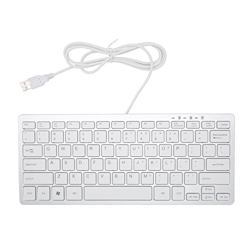 USB Wired Keyboard, 78 Keys Ultra Thin Computer Keyboard, Slim and Compact Keyboard for Laptop, Desktop, PC, Windows