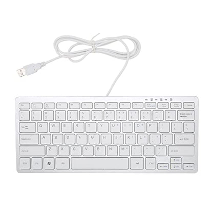 USB Wired Keyboard, 78 Keys Ultra Thin Computer Keyboard, Slim and Compact Keyboard for Laptop, Desktop, PC, Windows