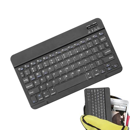 Rechargeable Keyboard Wireless Ergonomic Compact Wireless Lightweight | Ultra Slim Compact Keyboard for Smartphones Tablet Laptop PC - color: Black