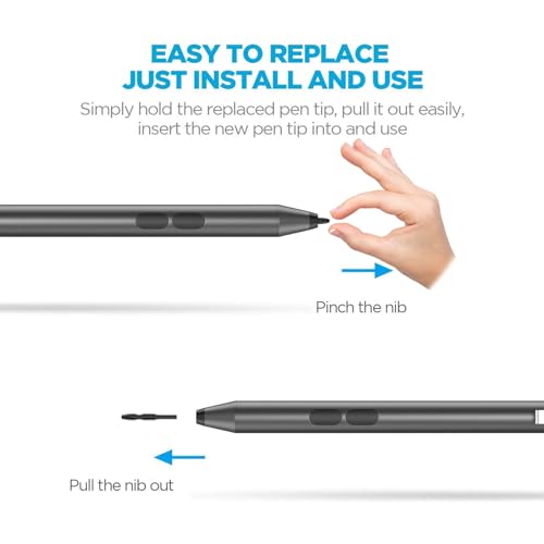 Stylus Pen for HP Omnibook X Flip Envy/Pavilion/Spectre x360 300Day Battery - color: Grey