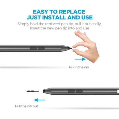 Stylus Pen for HP Omnibook X Flip Envy/Pavilion/Spectre x360 300Day Battery - color: Grey