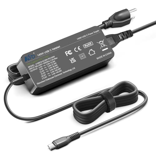 KFD 140W USB C Charger PD3.1 GaN 28V 5A Power Adapter for Framework Laptop 16 (2025),NVIDIA DGX Spark,HP OMEN Transcend 14 Spectre x360 16 Msi Prestige 14 16 Summit E16 AI Studio eero PoE MacBook Pro