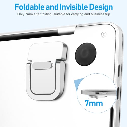 Mini Laptop Stand, Portable Laptop Stand, Foldable & Lightweight Ergonomic Riser with Ventilated Cooling, Sleek Computer Notebook Holder Fits Keyboards &10-17.3 Inch Laptops, Silver - color: Silver