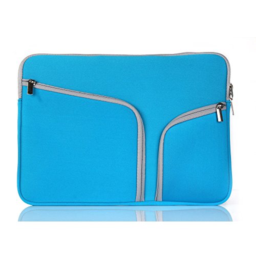 UESWILL Neoprene Soft Sleeve Bag Briefcase Compatible with MacBook Air 11.6 inch/MacBook 12-inch /11-12 inch Ultrabook Chromebook Notebook Netbook Computer Tablet,(Blue) - color: Blue, size: 11-11.6-12 inches