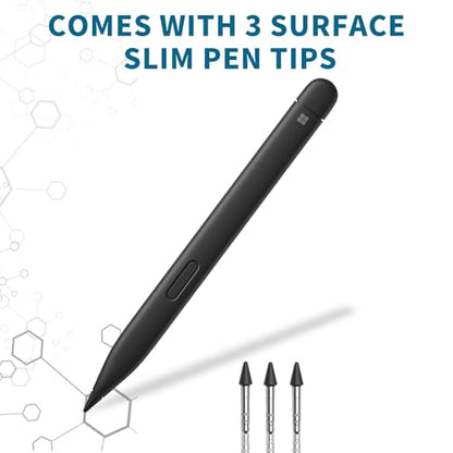 Surface Slim Pen 2 Matte - Bluetooth 5.0 Connectivity - 4,096 Points of Pressure Sensitivity - with Slim Pen 3 Tips and Pencil Holder