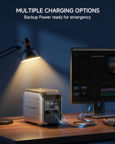 ALLPOWERS P1800 Portable Power Station, 1024Wh LiFePO4 Battery Backup w/ 4 1800W (3600W Peak) AC Outlets, 140W USB-C Output, Fast Charging and UPS Solar Generator for Home Backup, Camping, Party& RVs - color: P1800(1800W)