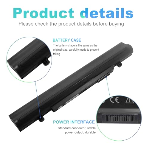 Futurebatt 5200mAh Battery for Asus U56 U46 U46E U46J U46S U56E U56J U56S Fits A32-U46, A42-U46 - size: A42-U46