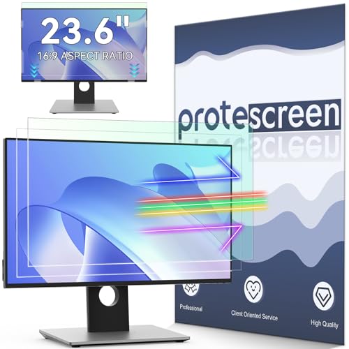 [2-Pack] 23.6 Inch Anti Blue Light Screen Protector Compatible with Lenovo Hp Dell Acer Asus Samsung etc Monitor 16:9 Aspect, Removable Anti Glare Filter Uv Blocker Shield Eye Protection Film Laptop - size: [2 PACK] 23.6'' Blue Light (16:9)