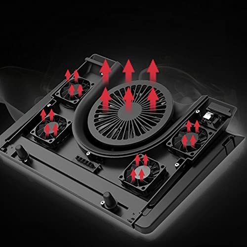 Laptop Cooler Cooling Pad (Up to 17 Inches), Ultra Quiet Notebook Cooler Stand Cooling Mat with 5 Fans，USB Ports, for Home Office Very Silent