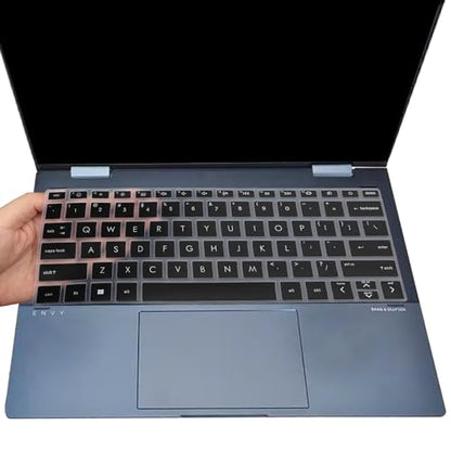 Keyboard Cover for HP Envy x360 13-bf 13t-bf 13-bf0013dx 13-bf0797nr 13t-bf000 13-bf0121TU 13-bf0123TU 13-bf0059tu 13.3 inch Laptop Skin(NOT for Envy 13-ba 13-bd 13-be Series)-Black - color: Black