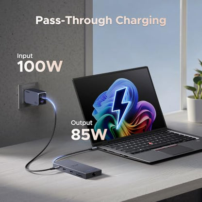 UGREEN 10-in-1 USB C Docking Station Dual Monitor 4K@60Hz, USB C Hub with 2 HDMI, 10Gbps USB A&C Ports, SD/TF Card Reader, 100W PD, Revodok USB-C Dock with 1000Mbps Ethernet for Dell, HP, XPS and More