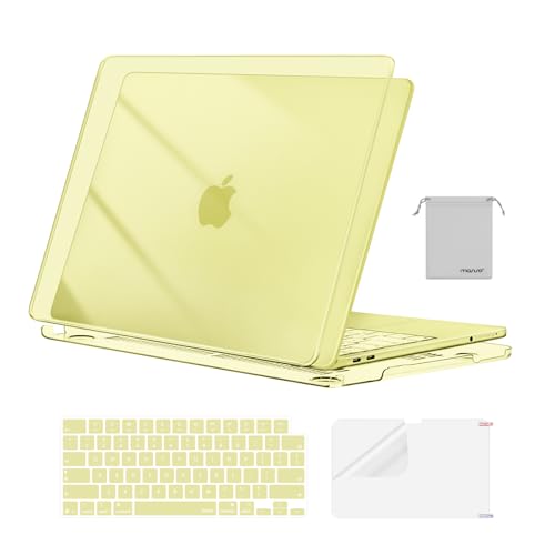 MOSISO Compatible with MacBook Neo Case 13 inch 2026 A3404 A18 Pro Chip | 4 in 1 Kit Precision Fit Crack & Scratch Resistant Protective Hard Shell Case Cover, Crystal Citrus - color: Crystal Citrus