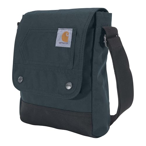 Carhartt Crossbody Snap Bag, Durable, Adjustable Shoulder Bag with Flap Over Snap Closure - color: Greenstone