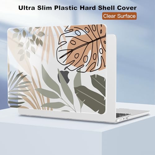 CISSOOK Compatible with MacBook Air 13.6 inch Case M2 M3 M4 M5 | A3449 A3240 A3113 A2681, 5in1 Set Hard Shell Case Keyboard Cover for MacBook Air 13 inch 2022 - 2026, Tropical - color: Air13.6inch-Morandi Tropical Palm
