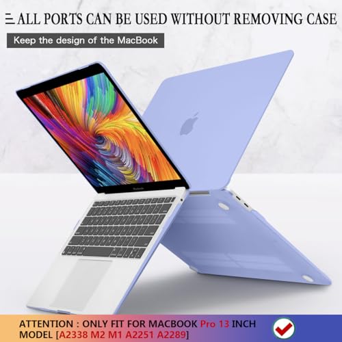 CISSOOK Compatible with MacBook Pro 13 Inch Case 2023 M2 Chip, Hard Shell Case & Keyboard Cover for MacBook Pro 13 inch with Touch Bar 2020-2023 Release M2&M1 A2238 A2289 A2251 Model, Sierra Blue - color: Sierra Blue