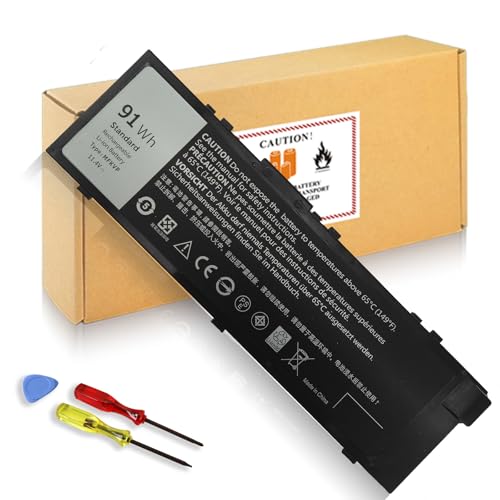 91Wh MFKVP T05W1 Battery for Dell Precision 15 7510 7520 M7510 17 7710 7720 M7710 Series, TO5W1 0TWCPG 451-BBSF 451-BBSB TWCPG GR5D3 0FNY7 1G9VM M28DH, 72Wh T05W1 11.1V / 91Wh MFKVP 11.4V - size: MFKVP
