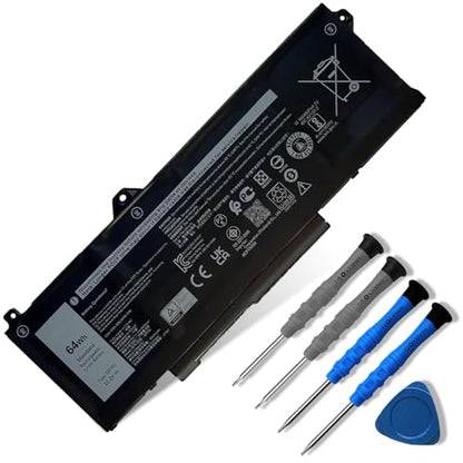 GRT01 64Wh Laptop Battery Replacement for Dell Latitude 14 5421 5431 15 5521 5531 Precision 3470 3561 3571 Alienware m17 R5 AMD Series R05P0 00P3TJ 0P3TJ VXD57 05RGW 15.2V 4-Cell - size: 9.20*3.52*0.29 inch GRT01