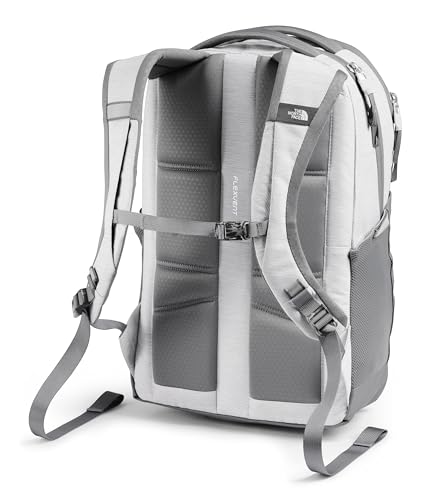The North Face Jester Laptop Pack, Wht Met Mélange/Mid Gy-NPF, OSFA | Commuter Travel Bag, Laptop Sleeve, Water-Repellent - color: Tnf White Metallic Mélange/Mid Grey-npf