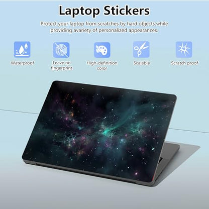 Universal Laptop Skin Sticker with 2 Wrist Pad Skins, Waterproof Scratch Resistant Vinyl Laptop Cover Decal, Cut to Fit for 11–15.6 Inch MacBook HP Dell Lenovo, Cosmetic Sky - color: Cosmetic Sky