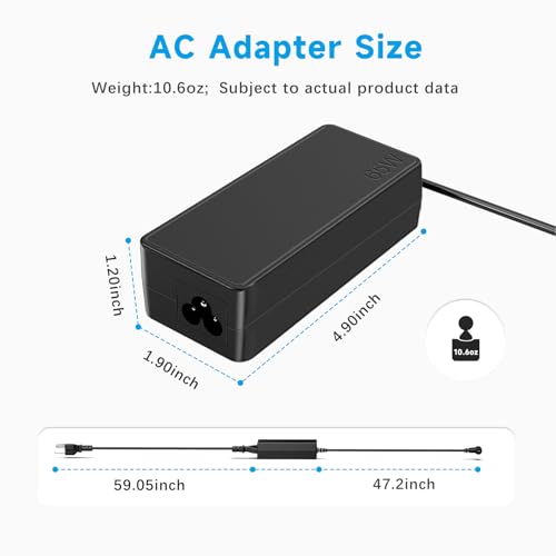 Charger Compatible with Lenovo Ideapad 1 3 65W 4.0*1.7mm Tip Adapter | Compatible with IdeaPad 1 3 5 330-14, 330-15 330-17 510-15 330s-14 330s-15 4 5 6, 110 510 520 530s Yoga 710s S145 S340 710