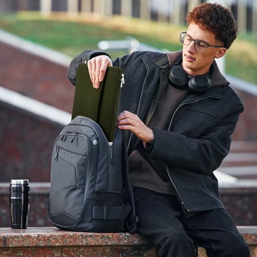 13 Inch Laptop Sleeve Portable Carrying Case with Front Pocket Padded Computer Pouch Cover Compatible with MacBook Air 13.6 Inch M4 M3 M2 2025-2022, 14 Inch MacBook Pro M4 M3 M2 M1 - color: Army Green, size: 13 inches