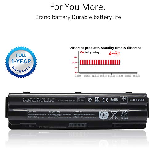 LQM 90Wh R795X Laptop Battery Replacement for Dell XPS 17 15 14 | Dell XPS 17 15 14 L701X L702x L501X L502x L401X Fit 312-1123 312-1127 453-10186 J70W7 JWPHF P09E WHXY3 - color: R795X
