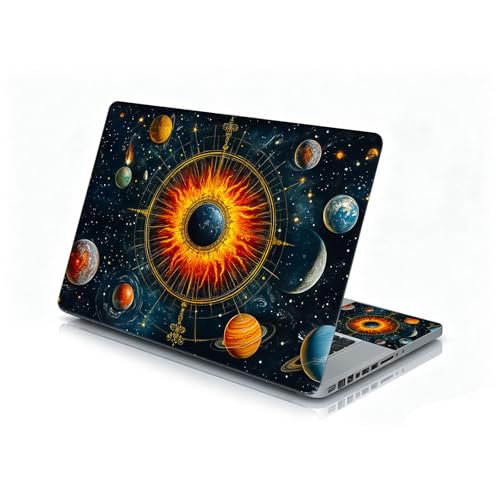 Universal Laptop Skin Sticker Decal, 12"-15.6" Aesthetic Vinyl Wrap, Cosmic Astrology Planets Waterproof Notebook Cover Art Protector for MacBook HP Dell Lenovo, Fits 13" 14" 15" 15.6" - color: Cosmic Astrology Planets