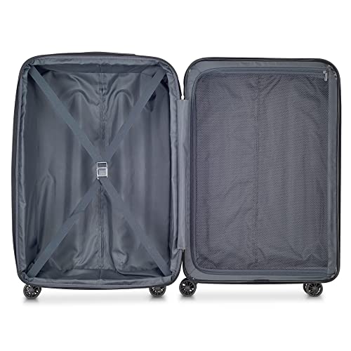 DELSEY PARIS Helium Aero Hardside Expandable Luggage with Spinner Wheels, Blue Cobalt, Checked-Medium 24 Inch - color: Blue Cobalt, size: Checked-Medium 24 Inch