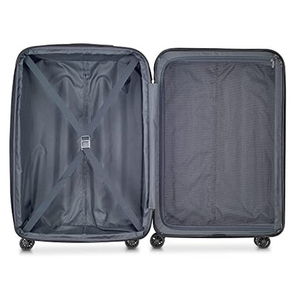 DELSEY PARIS Helium Aero Hardside Expandable Luggage with Spinner Wheels, Blue Cobalt, Checked-Medium 24 Inch - color: Blue Cobalt, size: Checked-Medium 24 Inch