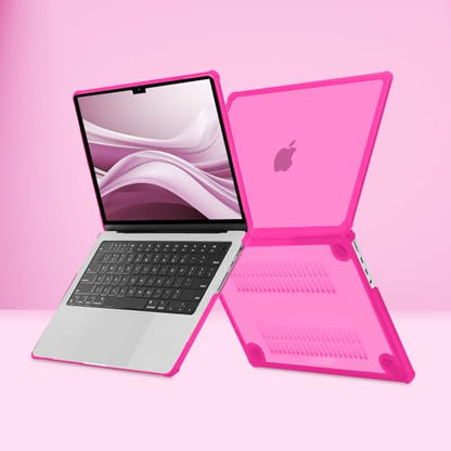 MOSISO Compatible with MacBook Pro 14 inch Case M5 M4 M3 M2 M1 2026-2021 | 3 in 1 Kit Anti-Crack Hard Shell with TPU Bumper, A3427 A3426 A3434 A3112 A3185 A3401 A2918 A2992 A2779 A2442, Bright Rose - color: Bright Rose