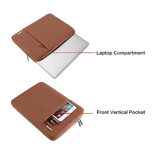 MOSISO Laptop Case 13 inch, Laptop Sleeve Bag with Pocket | Compatible with MacBook Neo A3404 2026/Air/Pro 13 M5/M4/M3/M2/M1 2026-2016, Polyester Vertical Computer Bag,Caramel Brown - color: Caramel Brown, size: 13 inch