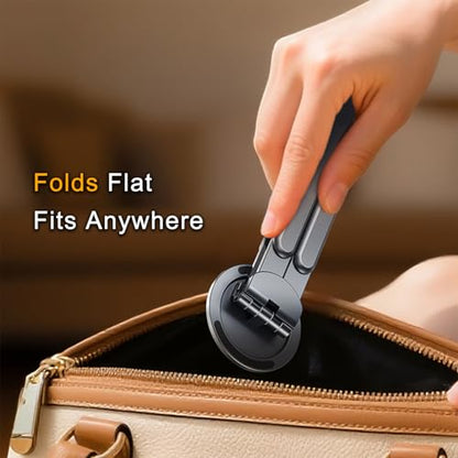 Metal Laptop Stand, 3-in-1 Magnetic Foldable Tablet Phone Holder | Pocket-Sized & Portable, Adjustable Laptop Riser for Desk, N55 Powerful Magnets, Ergonomic View Mount for Home Office, Travel