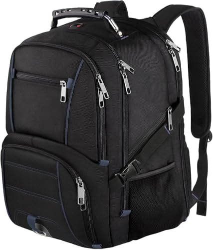 LTINVECK Travel Laptop Backpack,Extra Large Backpack for Men,Big 17 Inch Computer bag Tech Backpack - color: Blue